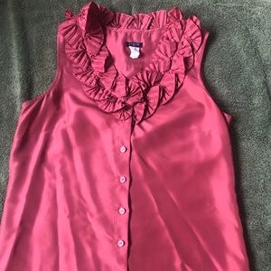 J. Crew Sleeveless silk blouse